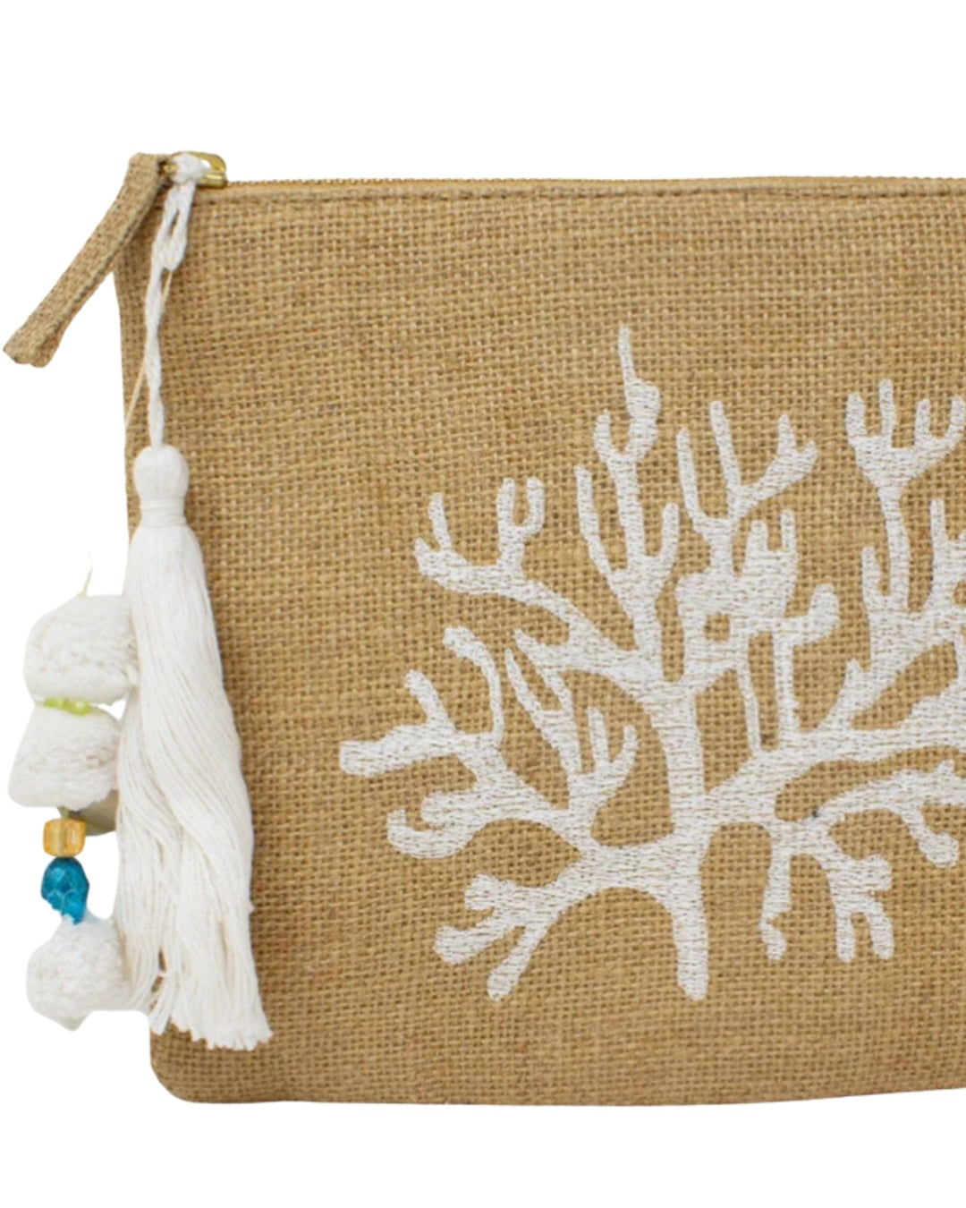 CORAL CLUTCH | NATURAL/WHITE