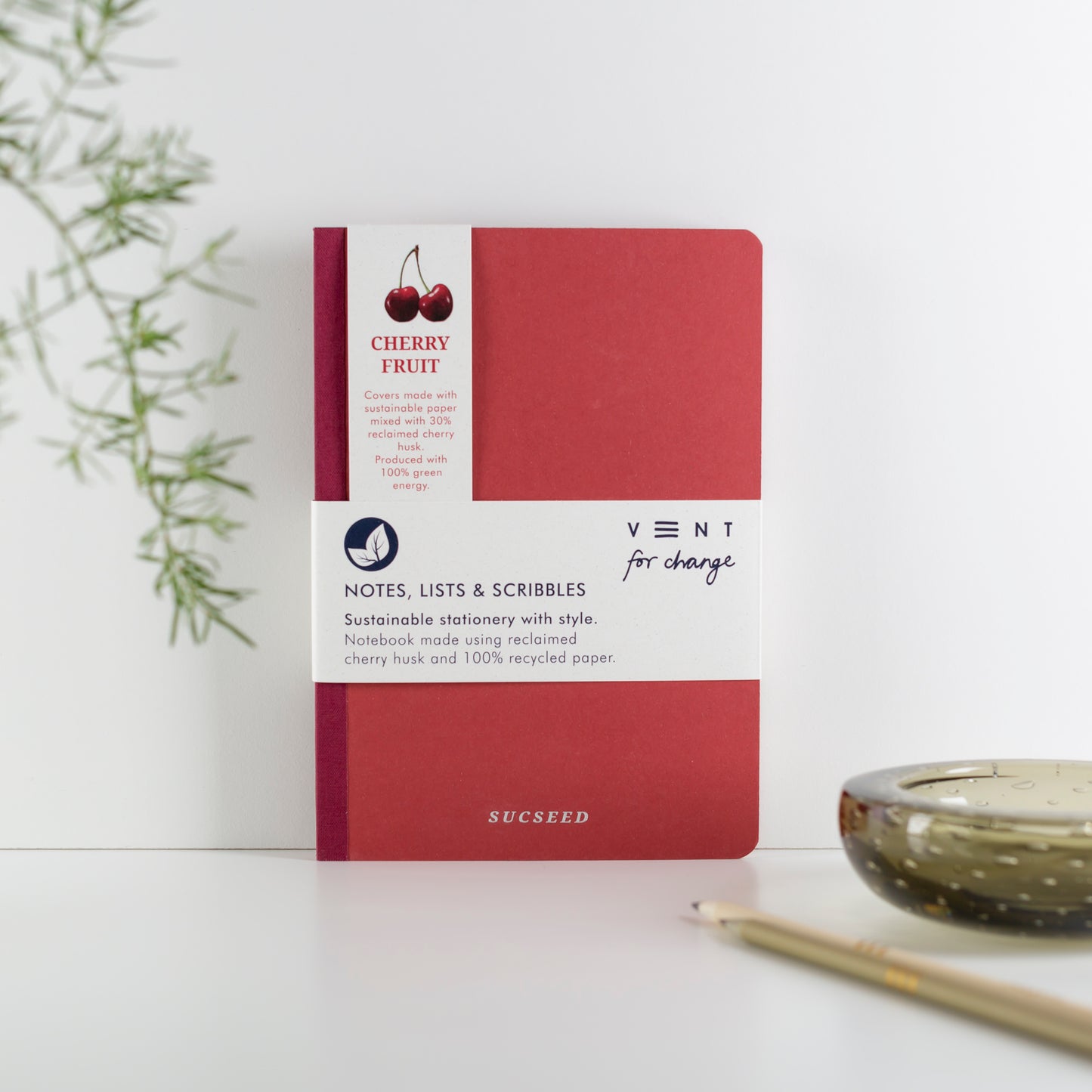 SUCSEED A5 NOTEBOOK | CHERRY HUSK