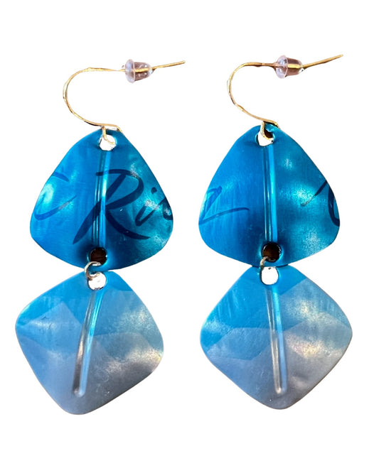 HANDCRAFTED STATEMENT EARRINGS | BLUE SHADES