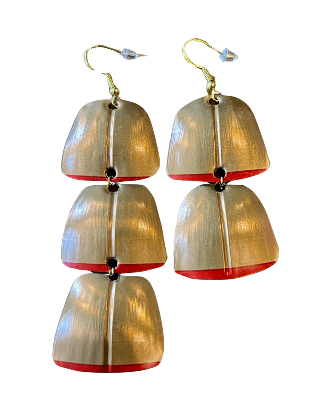 HANDCRAFTED STATEMENT EARRINGS | ORANGE + RED