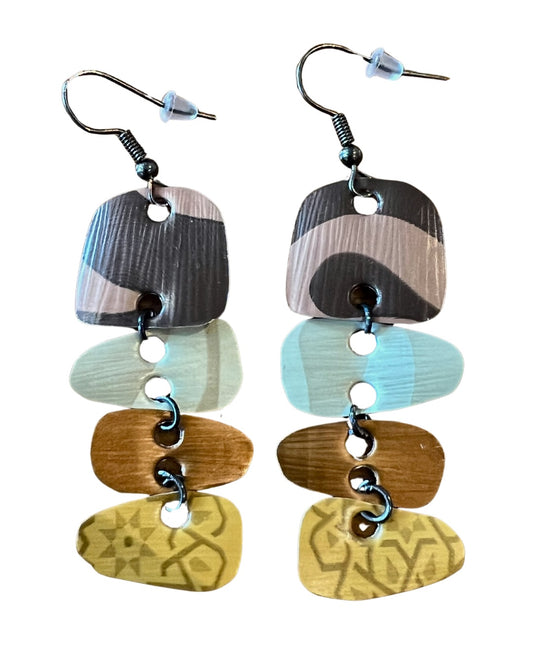 HANDCRAFTED STATEMENT EARRINGS | BROWN SHADES
