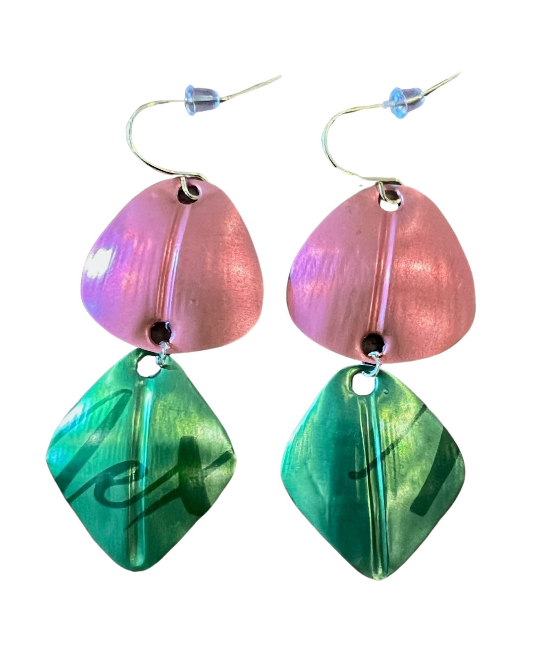 HANDCRAFTED STATEMENT EARRINGS | GREEN + ORANGE