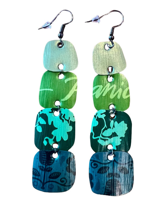 HANDCRAFTED STATEMENT EARRINGS | GREEN