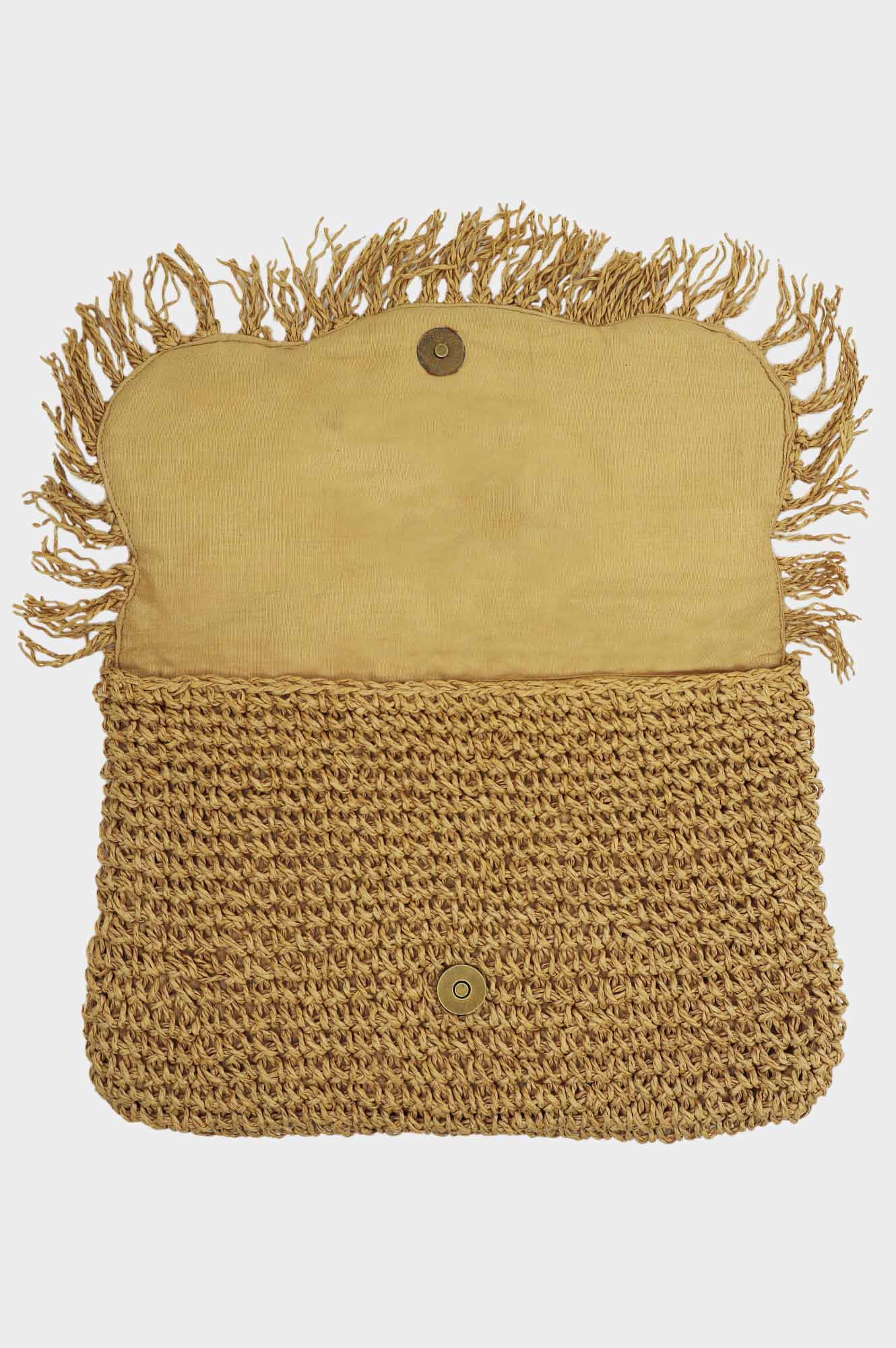 SERENE RAFFIA CLUTCH