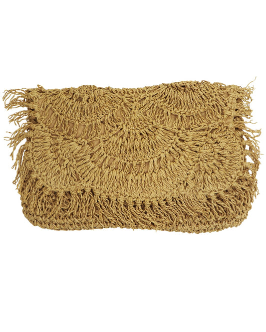 SERENE RAFFIA CLUTCH