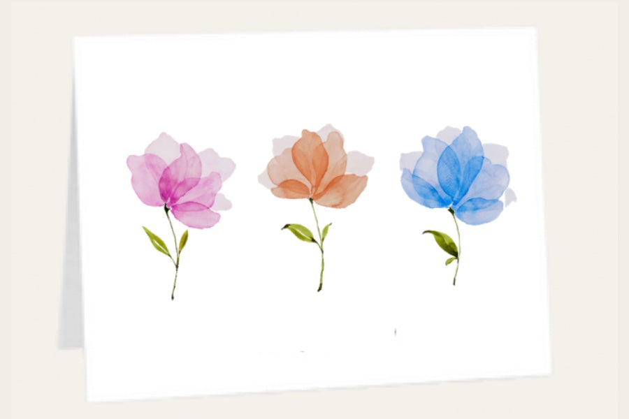 PLANTABLE GREETINGS CARD | 'WATERCOLOUR FLOWERS'