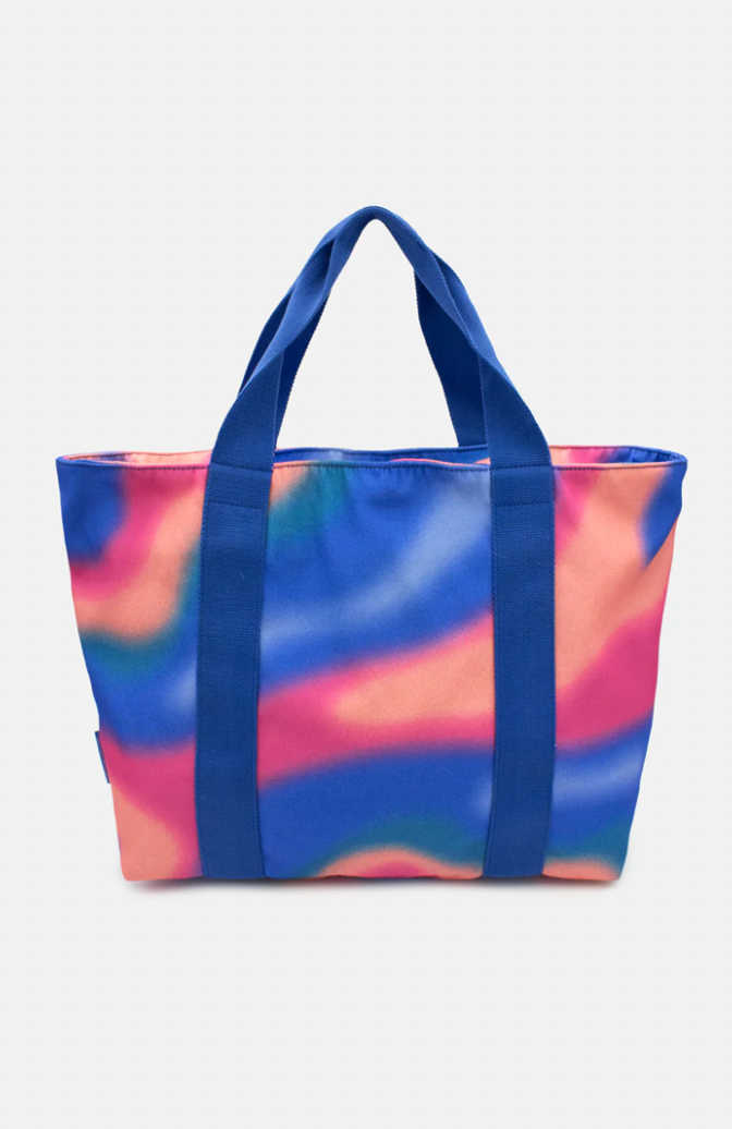 CARRYALL TOTE BAG | AURORA BLUE & PINK