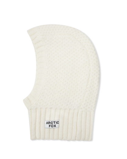 ALPACA BALACLAVA FITTED HOOD | WHITE