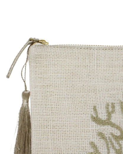 CORAL CLUTCH | WHITE/GOLD