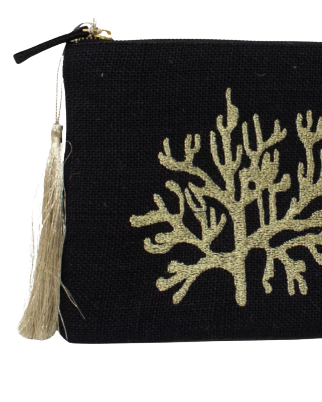CORAL CLUTCH | BLACK/GOLD
