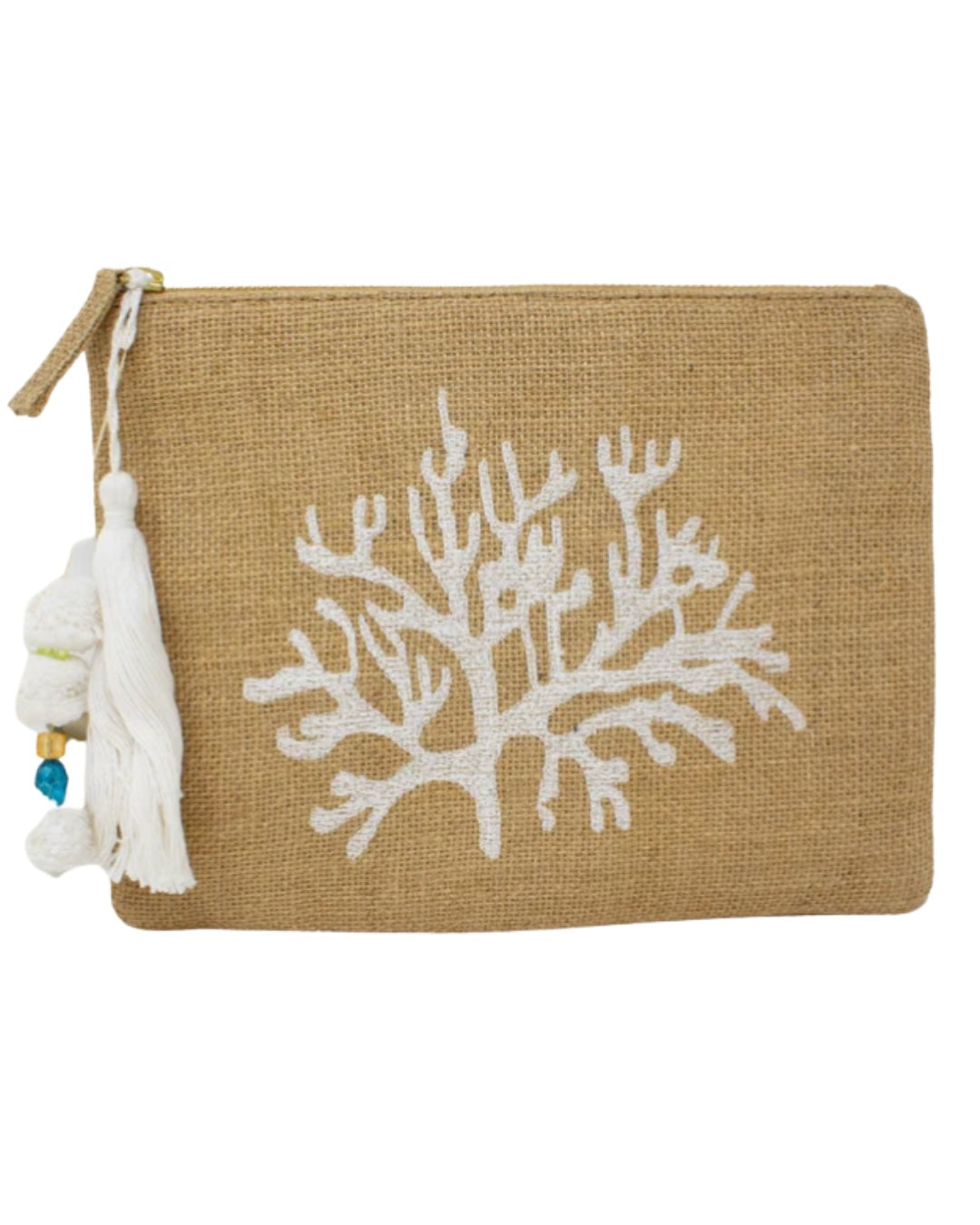 CORAL CLUTCH | NATURAL/WHITE