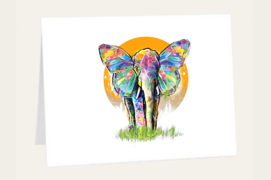 GREETINGS CARD MADE WITH ELEPHANT DUNG | 'ELEPHANT'