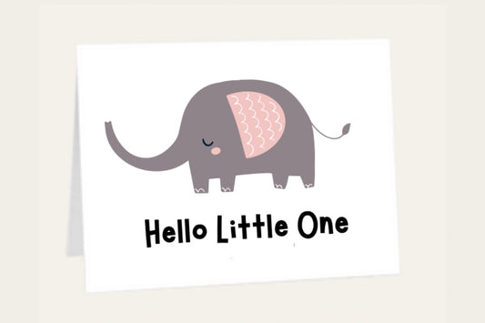 GREETINGS CARDS MADE WITH ELEPHANT DUNG | 'HELLO LITTLE ONE'