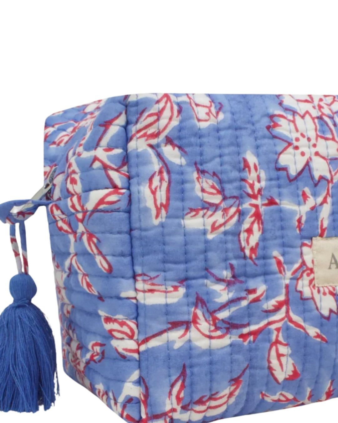 WASH BAG | JAPANESE FLOWER MARINA BLUE (LARGE)