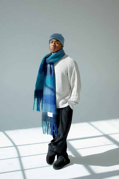 THE REYKJAVIK SCARF | BLUE CHECK