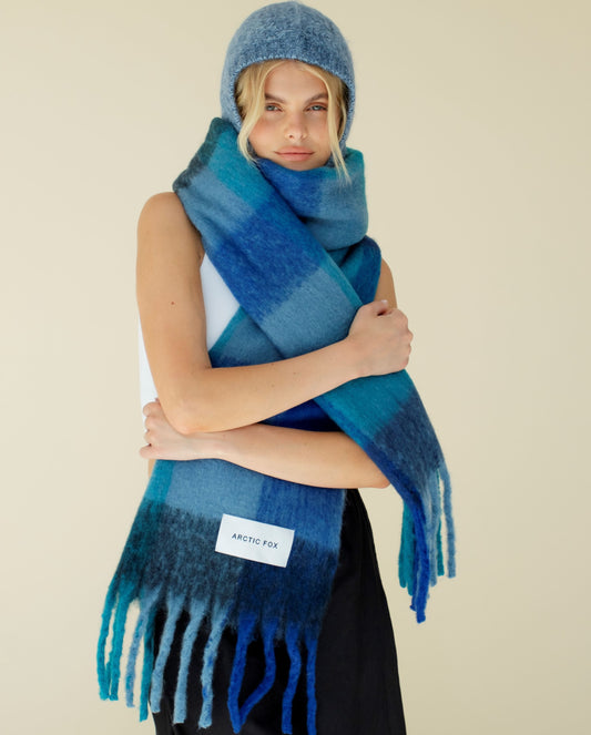 THE REYKJAVIK SCARF | BLUE CHECK