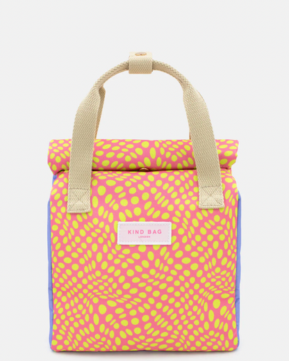 LUNCH BAG  | TWISTED POLKA PINK & YELLOW