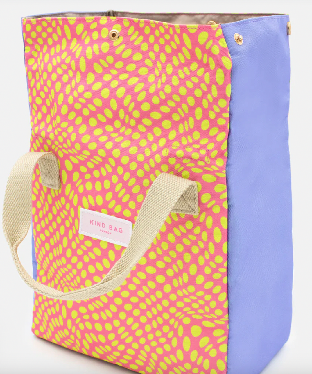 LUNCH BAG  | TWISTED POLKA PINK & YELLOW