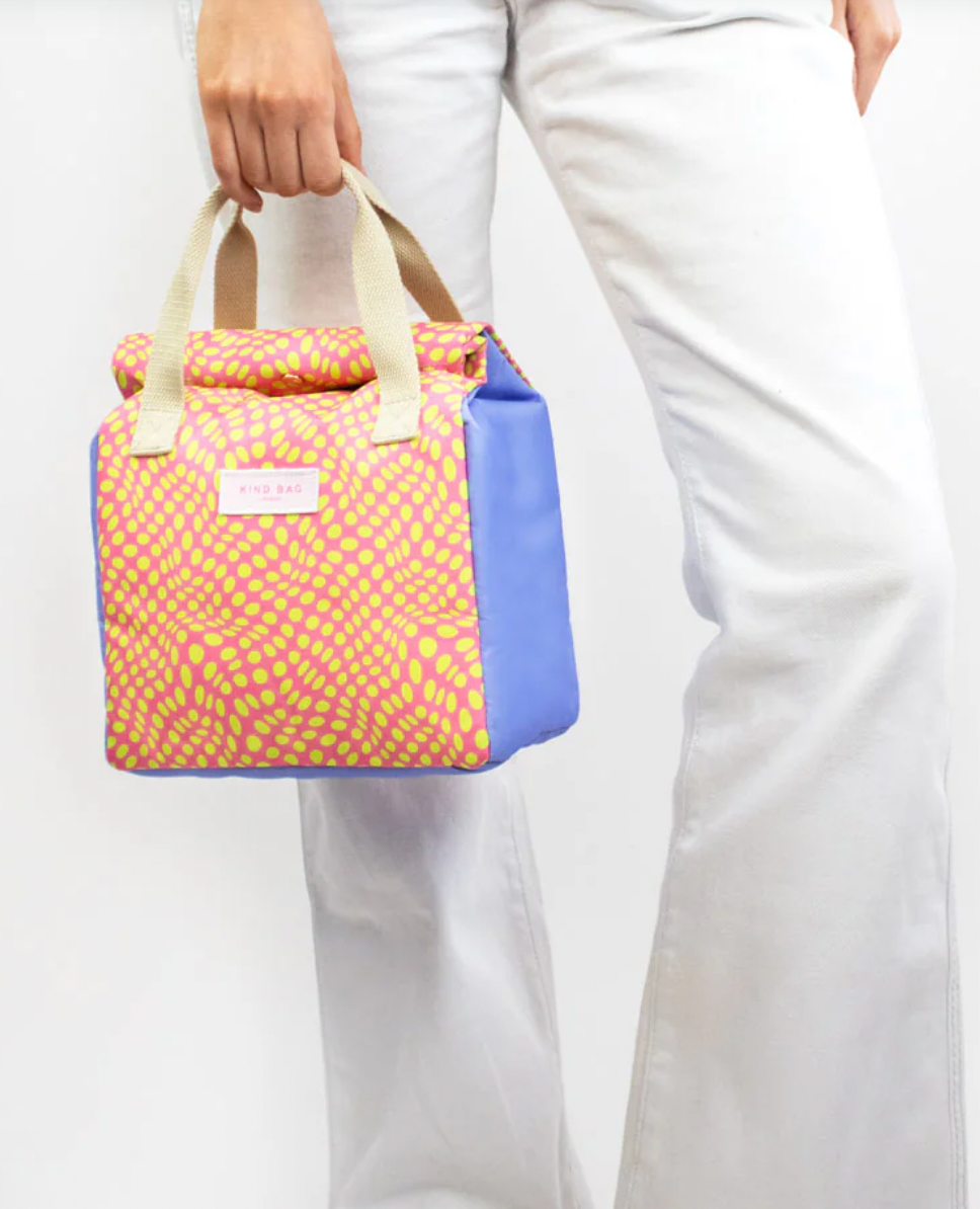 LUNCH BAG  | TWISTED POLKA PINK & YELLOW