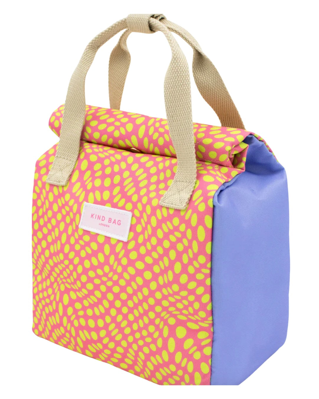 LUNCH BAG  | TWISTED POLKA PINK & YELLOW
