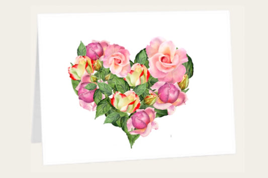 PLANTABLE GREETINGS CARD | 'PINK FLOWER HEART'