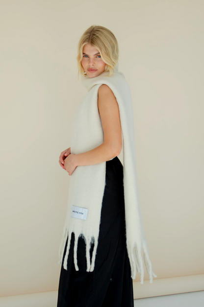 THE REYKJAVIK SCARF | RICE WHITE