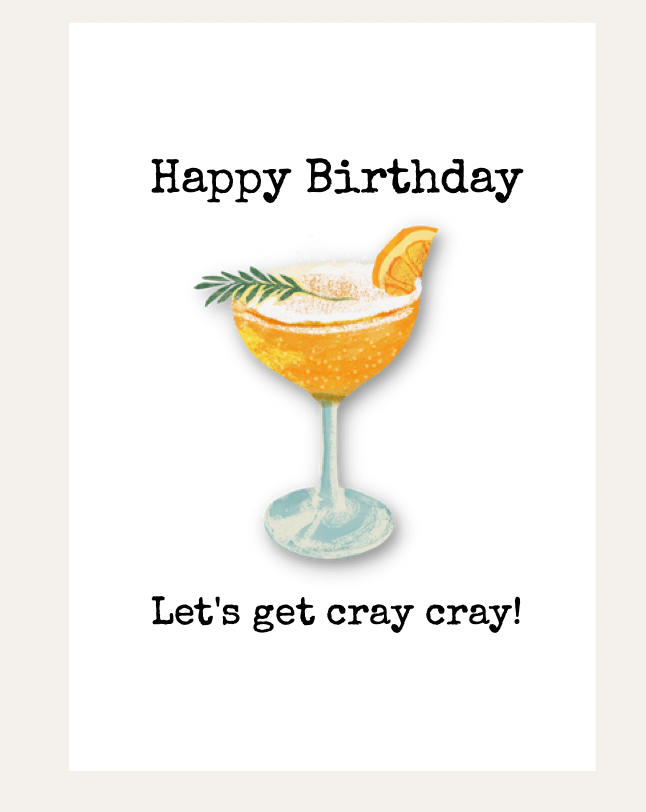 PLANTABLE GREETINGS CARD | HAPPY BIRTHDAY 'CRAY, CRAY'