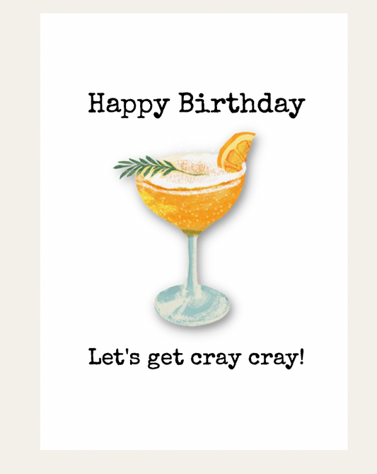 PLANTABLE GREETINGS CARD | HAPPY BIRTHDAY 'CRAY, CRAY'