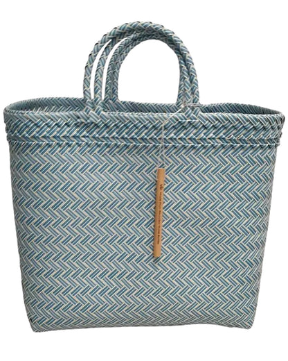 WOVEN BEACH/TOTE BAG | BLUE