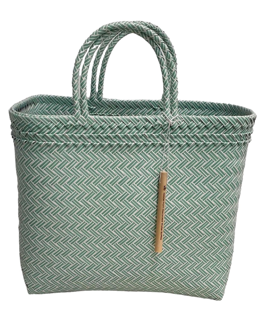 WOVEN BEACH/TOTE BAG | GREEN