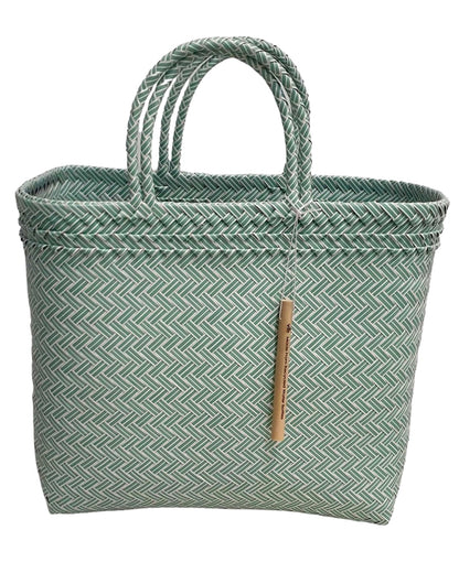 WOVEN BEACH/TOTE BAG | GREEN