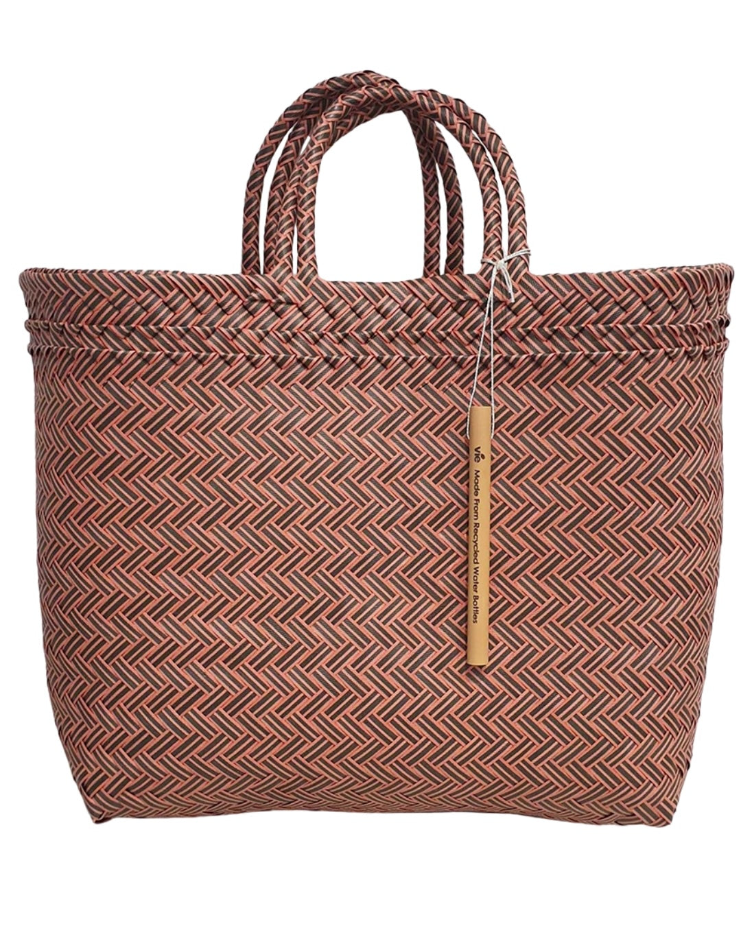 WOVEN BEACH/TOTE BAG | MAROON