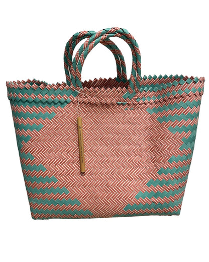 WOVEN BEACH/TOTE BAG | PATTERNED