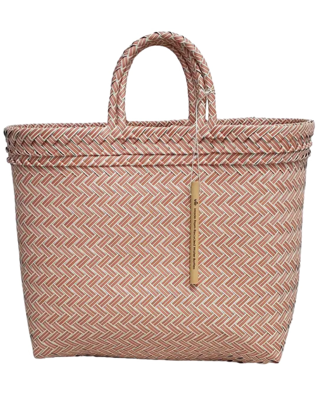 WOVEN BEACH/TOTE BAG | PINK