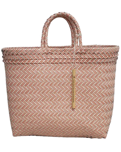 WOVEN BEACH/TOTE BAG | PINK