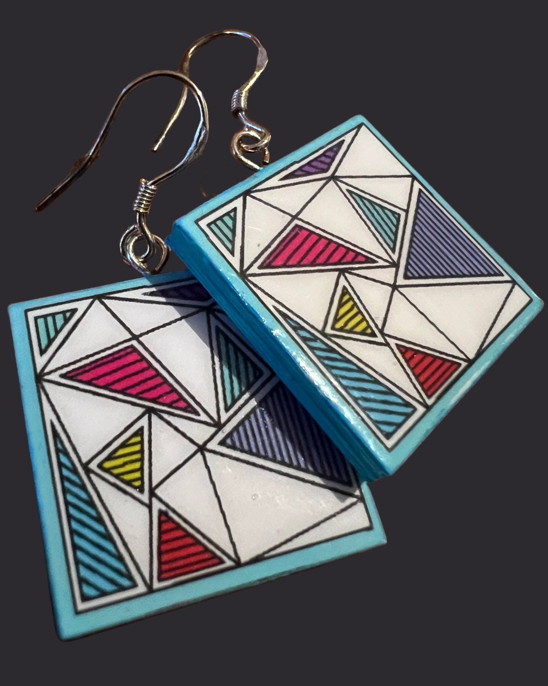 'PAPER EARRINGS' | GEOMETRIC SQUARE