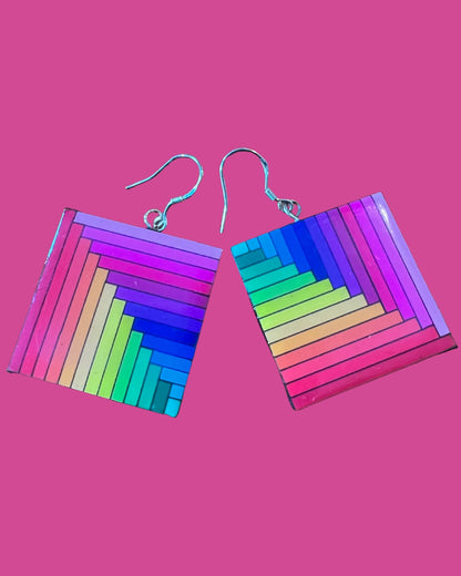 'PAPER EARRINGS' | RAINBOW SQUARE