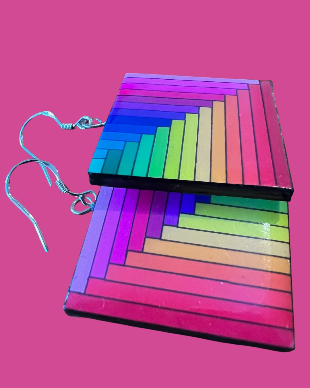 'PAPER EARRINGS' | RAINBOW SQUARE