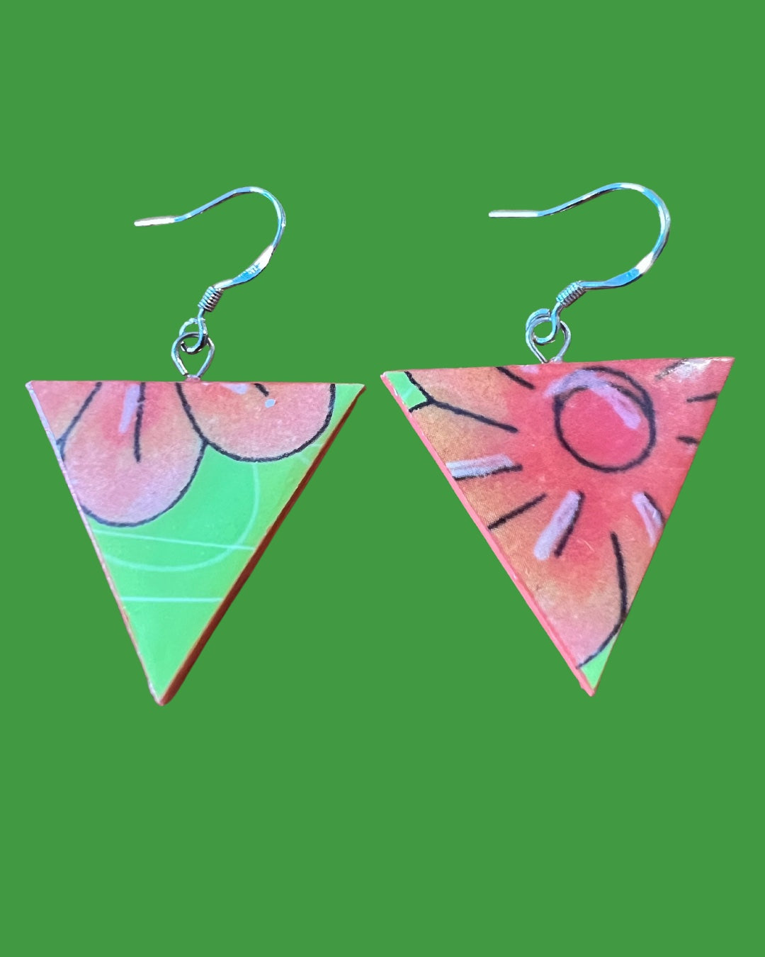 'PAPER EARRINGS' | GREEN TRIANGLE