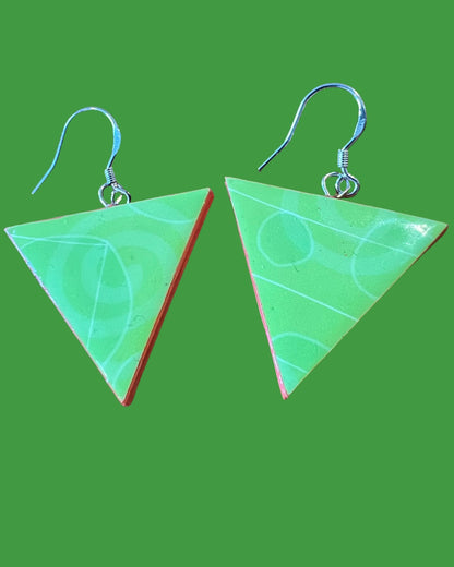 'PAPER EARRINGS' | GREEN TRIANGLE