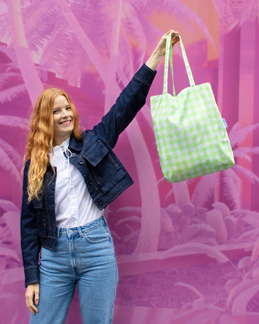 TOTE | LIME GINGHAM