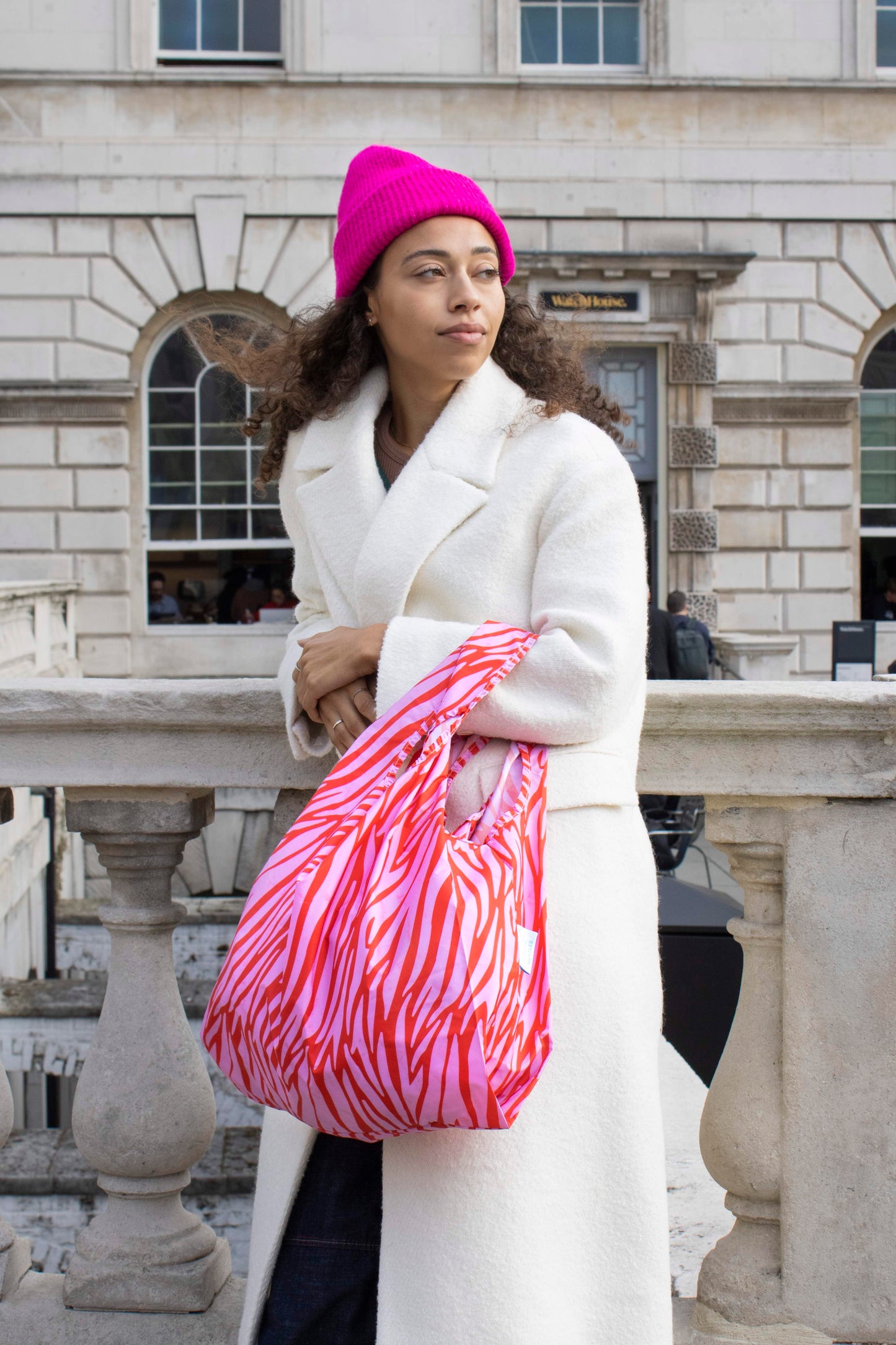 RECYCLED PLASTIC SHOPPER | ZEBRA